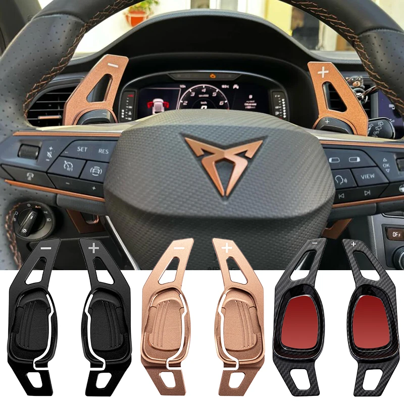 עבור Cupra Ateca Formentor Leon 2021 2022 2023 גלגל ההגה של הרכב משוט הילוכים DSG הרחבה סגנון אביזרים לרכב
