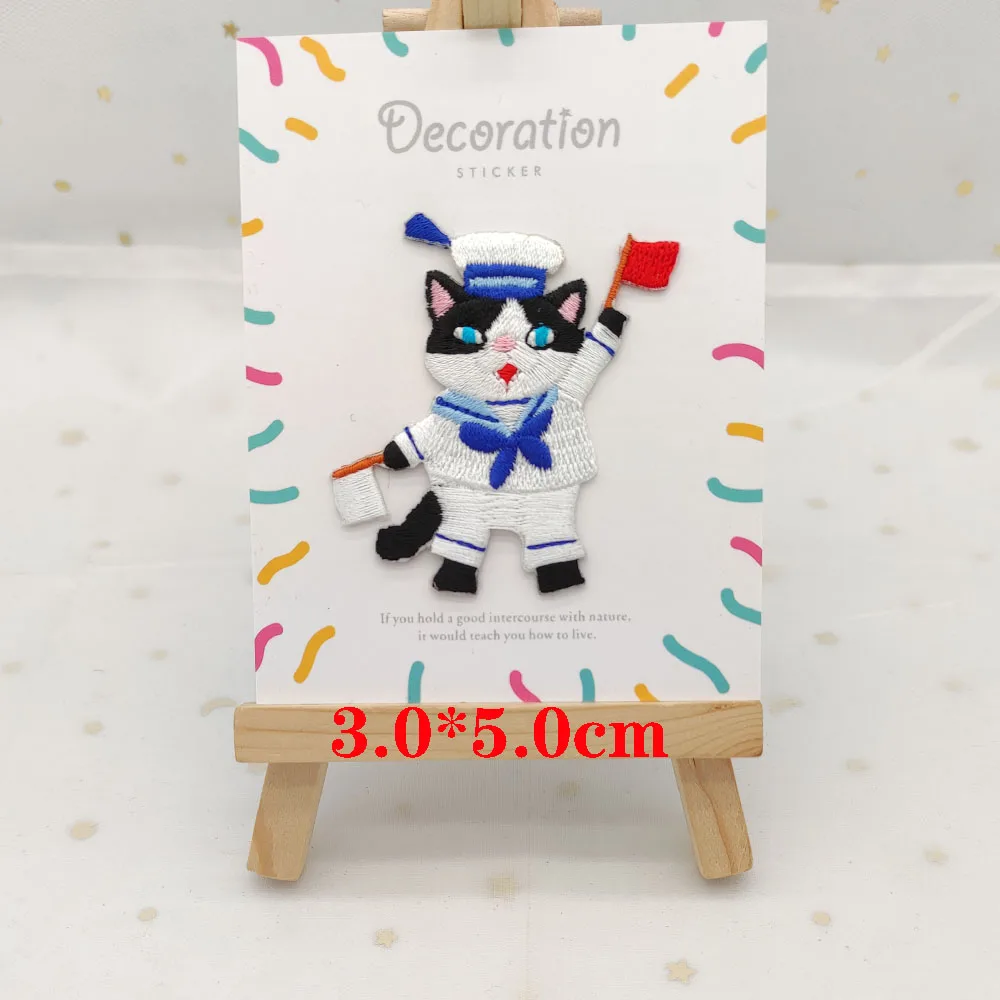 Cartoon Katze Stickerei Patches für Kleidung Kinder Aufbügeln Transfers für Hemd Applikation Scratch Patch DIY Rucksack accesorios swe – Detail 8