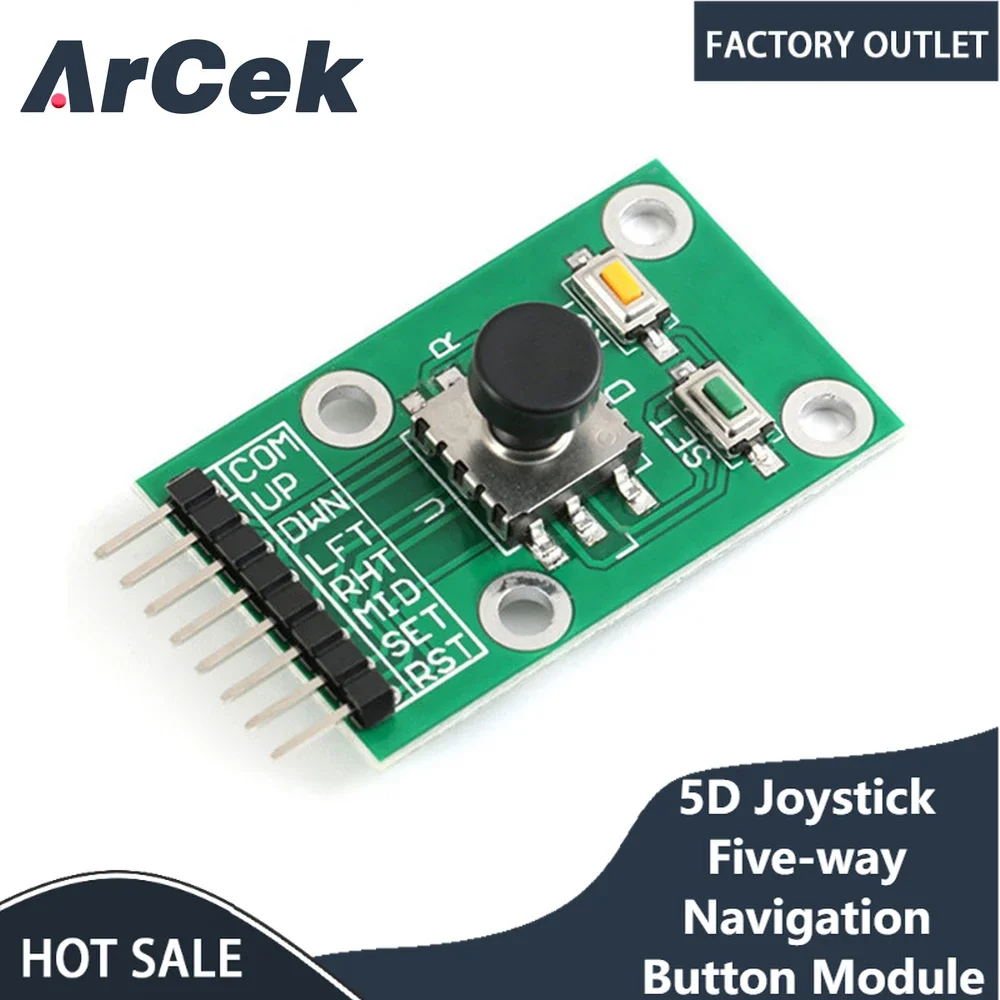 

Joystick Module Five Direction Navigation Button Module for MCU AVR Game 5D Rocker Joystick Independent Keyboard for Arduino