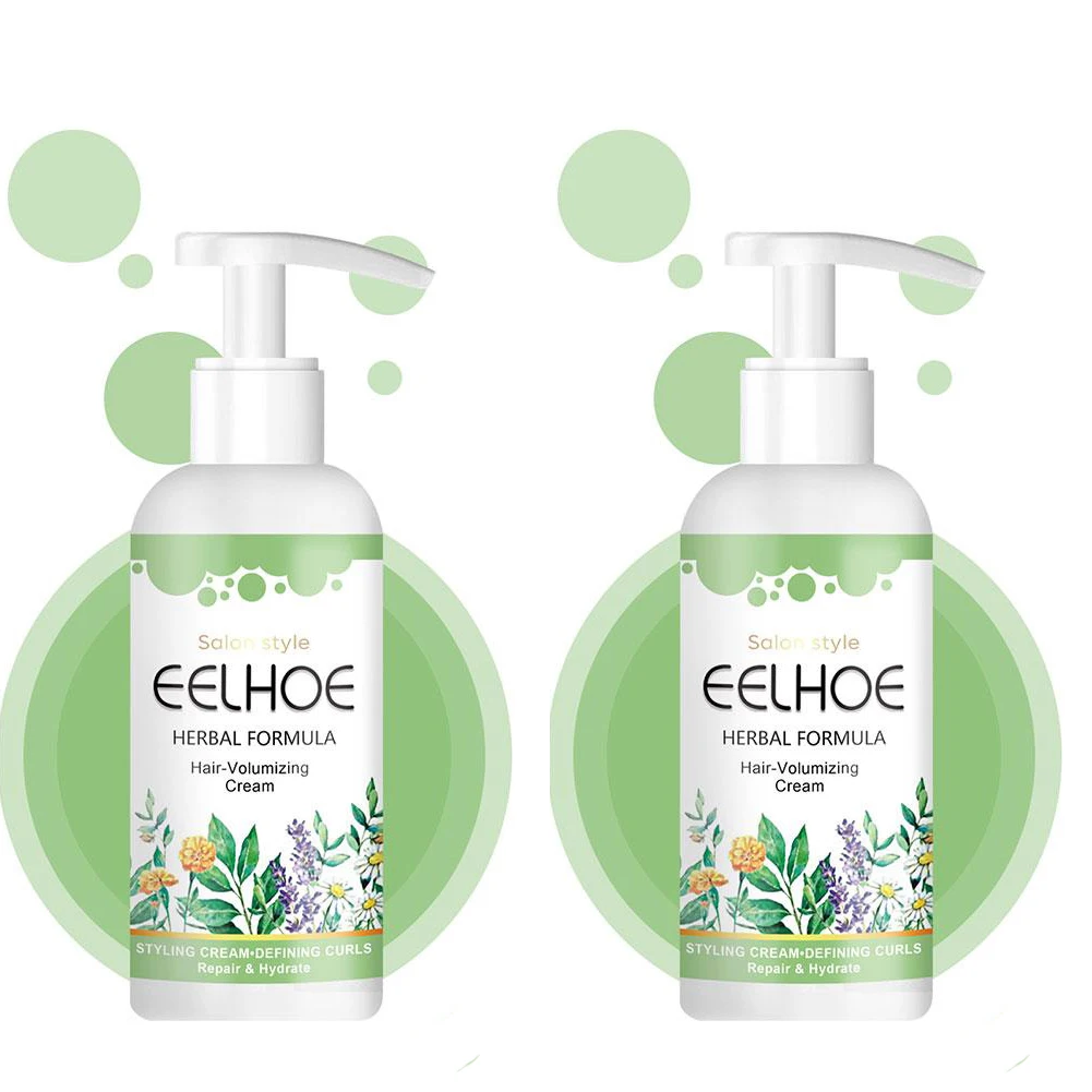 1/2PCS Curly Hair Volumizing Cream Anti Frizz Soft Hold Volume Hair Styling Mousse Curly Cream For All Hair Types Wavy Hair Mask