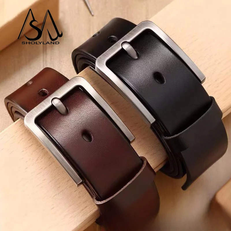 2024 New trendy fashion slim and versatile men\'s belt men\'s leather strap luxury alloy pin buckle jeans casual men\'s belt