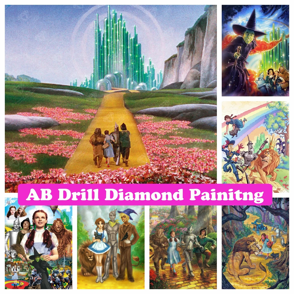 

Wizard of OZ 5D DIY AB Drill Diamond Painting Mosaic Disney The Yellow Brick Road Art Cross Stitch Handmade Craft Kids Gift