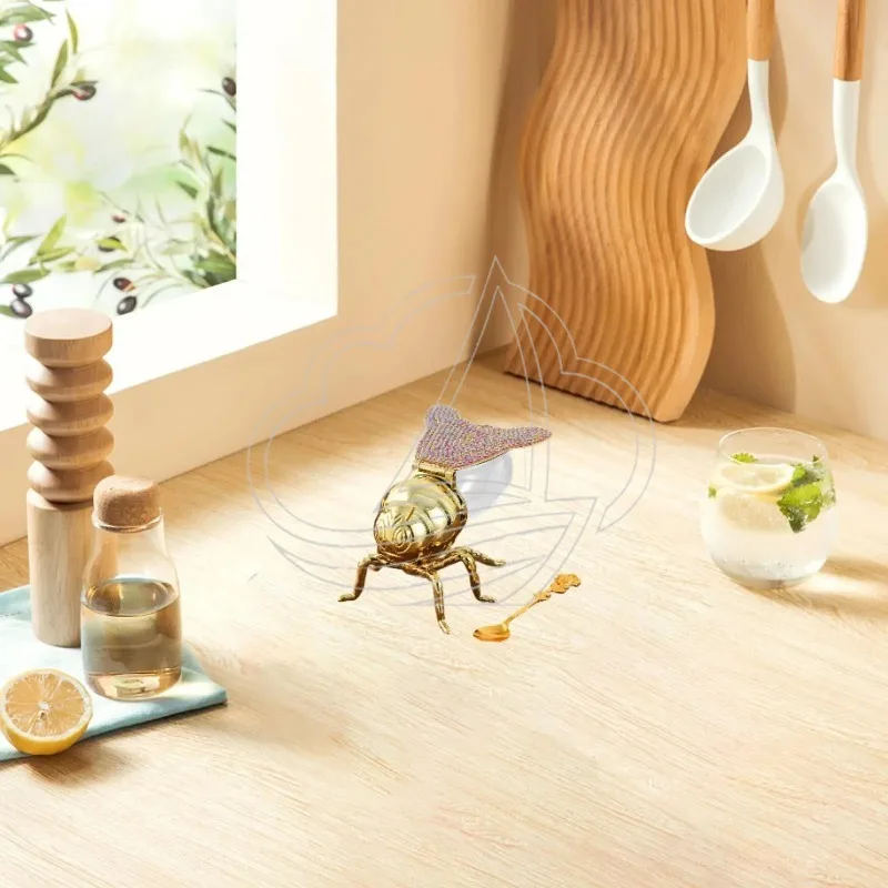 Bee Shaped Honey Jar Sugar Bowl Versatile Creative Decorative Canister Container