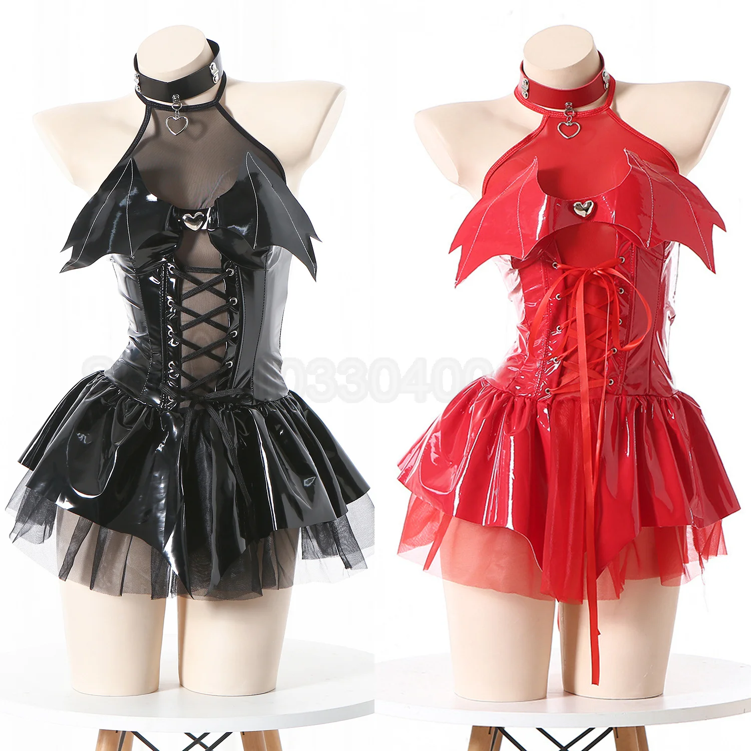 French Black Party Dress for Women Y2k Gothic Punk Sexy Sweet Luxury Slim Fit Summer Chest Wrap Mini Skirts Little Devil Outfits