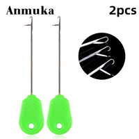 2 pcs of European carp bottom fishing rig accessories hook needle threading tool can thread anti tangle tube corn ball bait floa
