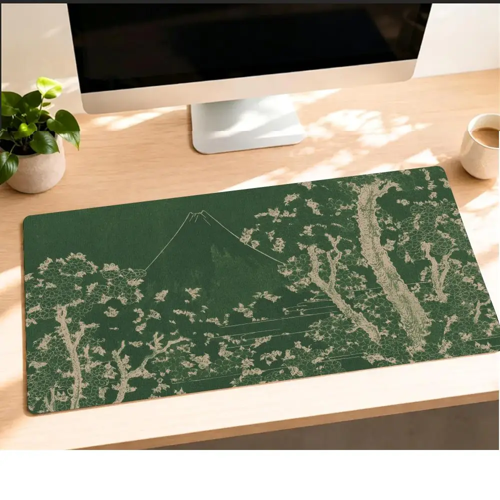Mount Fuji Mouse Pad XXL Large Desk Mat Non-slip Rubber Lock Edge Gaming Keyboard Mousepad Computer Table Mat Office Accessory