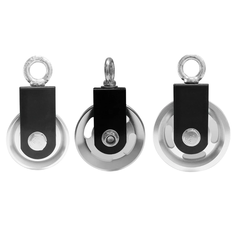 

Silent Pulley Block Fitness Cable Aluminum Pulley Snatch Block Pulley Wheel