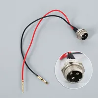 3 Pin 3 Pole Connector 2 Wire Hoverboard Charging Port Hoverboard Charging Cable  Metal For Electric Scooter Balance Car New