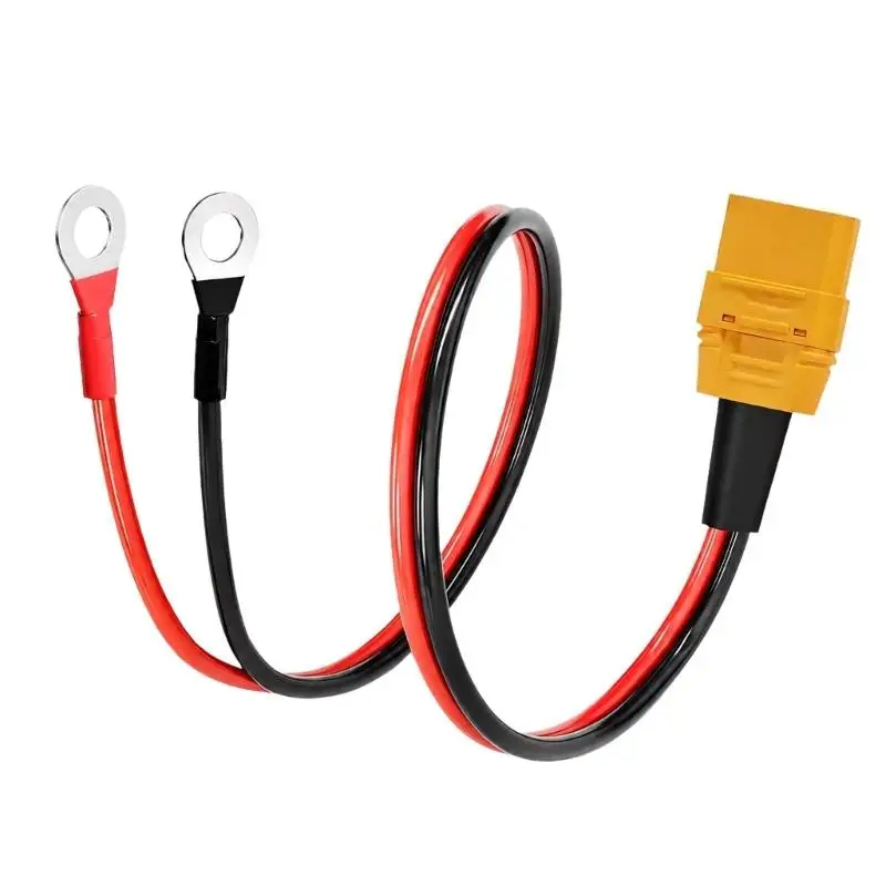 R53C Color Coded Battery Cable with XT90 Female Socket and Eyelet Ends for Model Packs, Solar Battery Work, and Spare Wiring