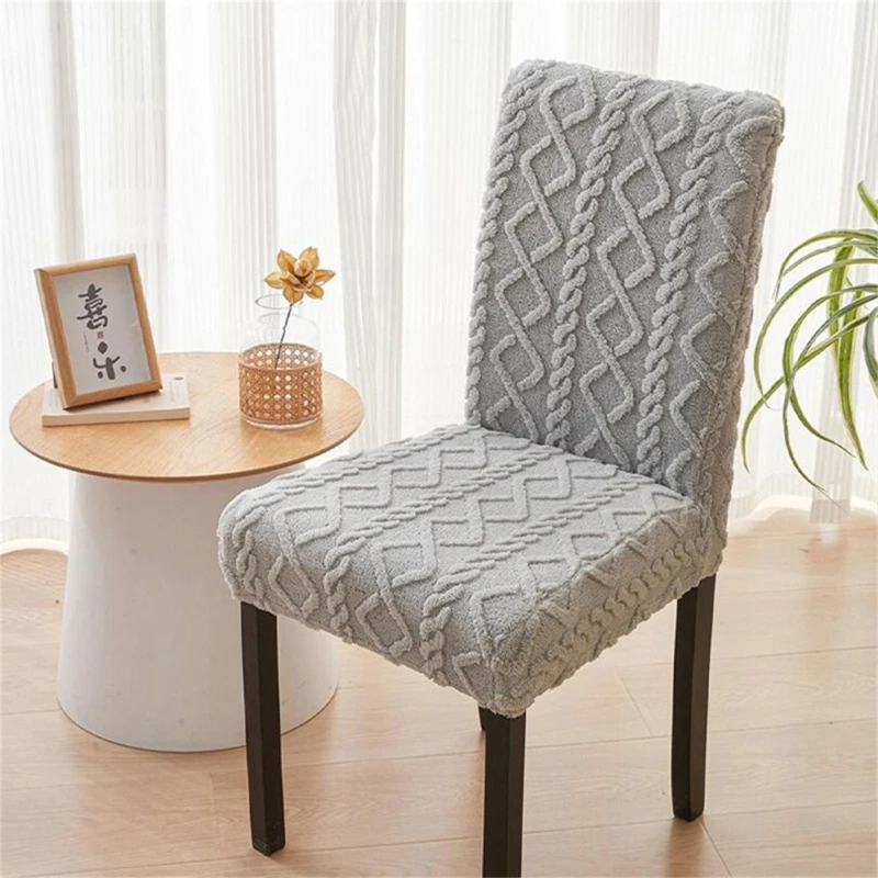1PC Large Chair Covers for Dining Room Kitchen, Slipcover for High Back Dining Chair, Soft Jacquard Stretch Washable Removable