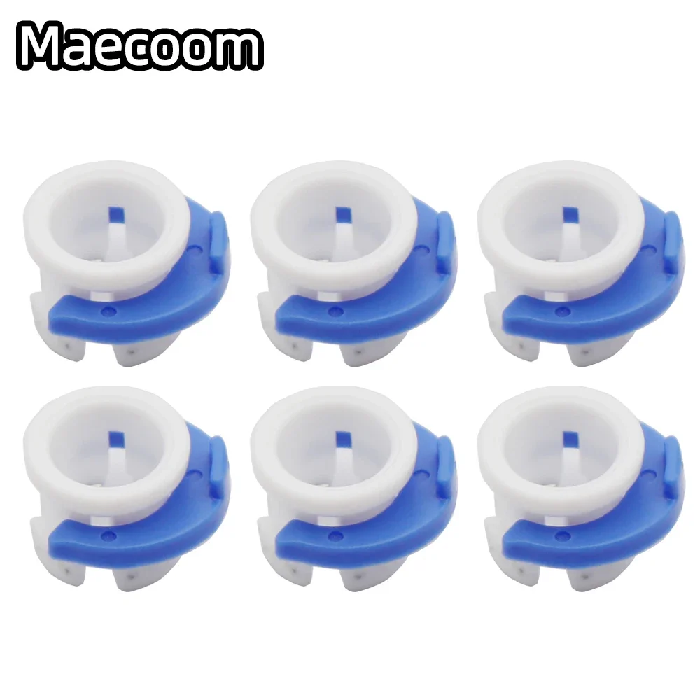 10pcs Pneumatic Connectors White Bowden Tube Clamp Blue Pipe Horse Clip Fixed 6mm 3D Printer Parts Shoe Coupling Collet Part