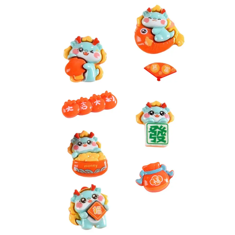 8개 레진 DIY 공예 참 장식품, 휴대폰 케이스, 냉장고 스티커, 미니 플랫백 장식, 플랫백 참, DIY 휴대폰 커버 참