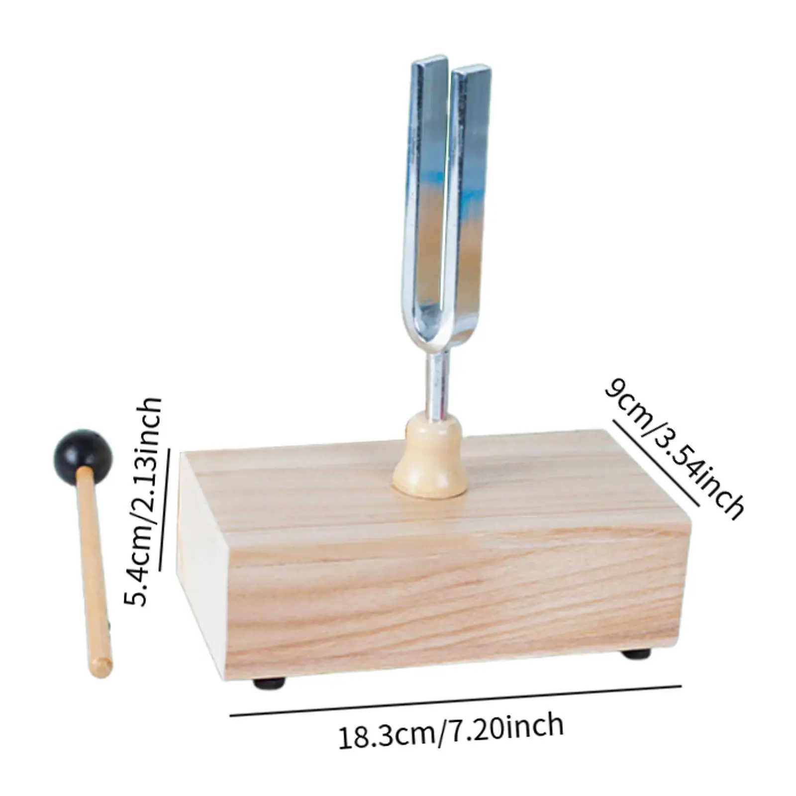 Diapason con diapason battente Altoparlante in legno facile da usare Strumento sperimentale per l'insegnamento della fisica della scuola primaria Yoga