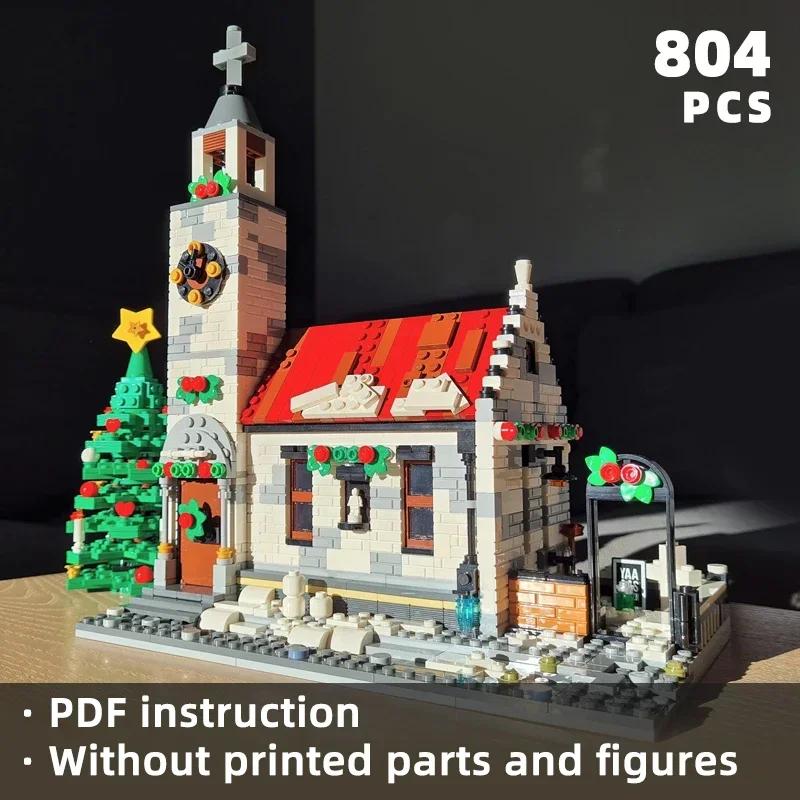 

christmas theme holiday season house bricks santa xmas cottage blocks weihnachten navidad winter village church moc building set