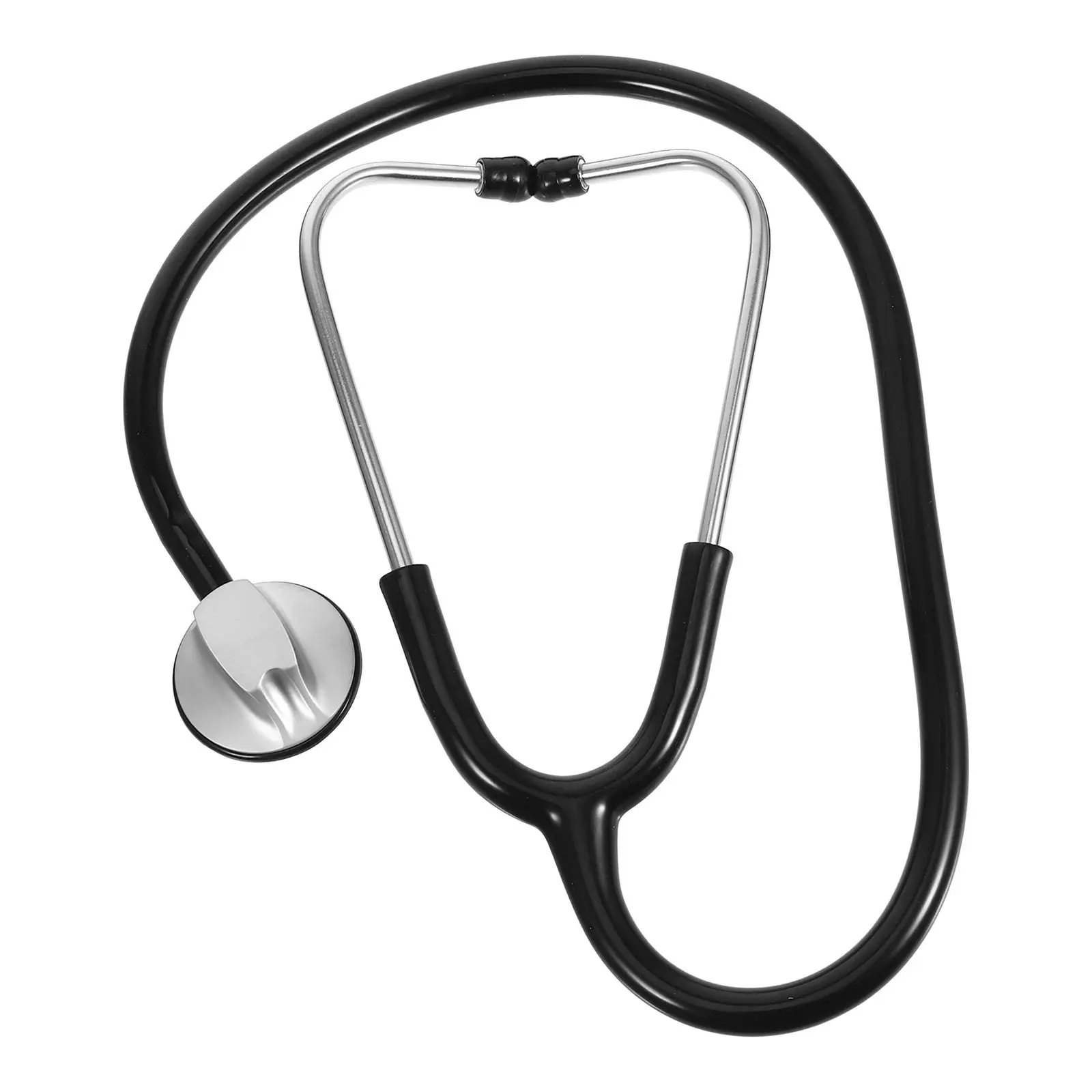 Black Single Tube Stethoscope Equipment Nursing Costume Accessories Doctor Play Set Play Tool for