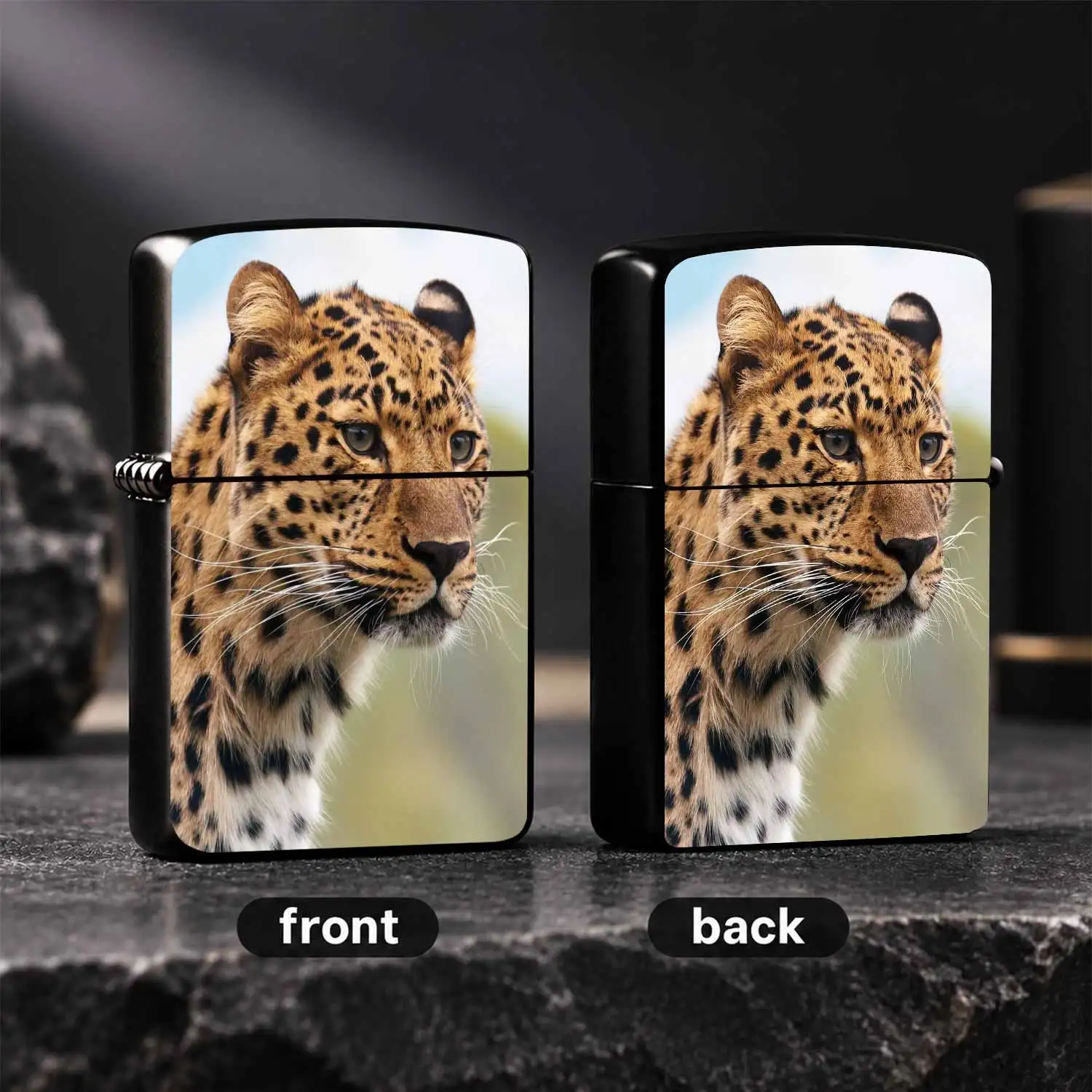 Creative Leopard Portrait Pattern Lighter Stylish Animal Themed Portable Ignition Goodie Suitable for Outdoor Travel Home Office Multi Scenarios Practical Unique Gift for Friends and Hobbyists  A Humorous And Interesting Lighter