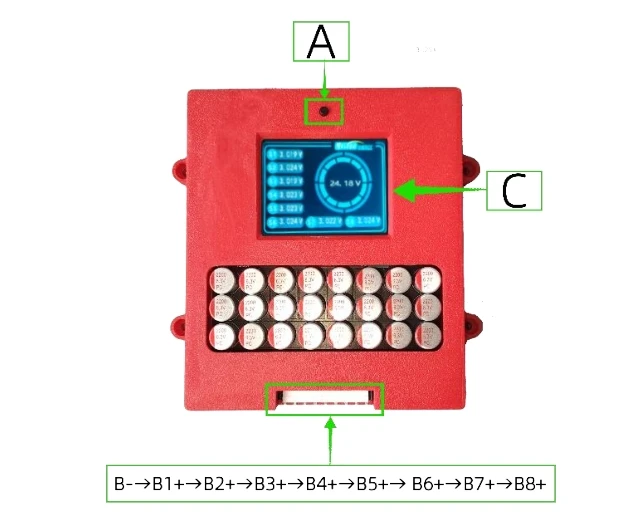 4S 6S 8S Active Balancer mit Spannungsanzeige Lifepo4 Equalizer Lipo/LTO Batteriespannungsprüfer – Detail 14