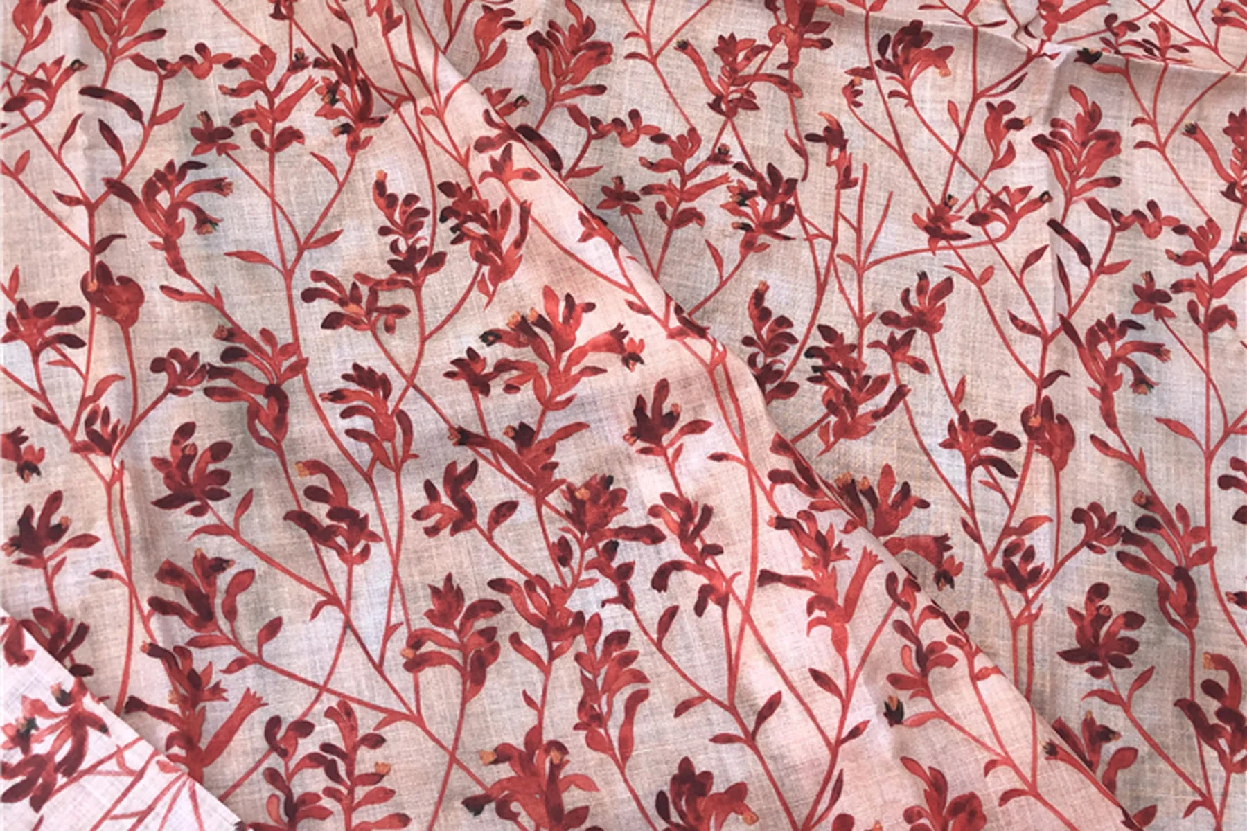 

1yard Safflower rattan branch tissu High-end thin summer dress gowns and dresses patchwork Natural pure ramie fabric