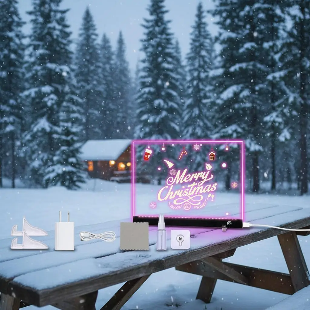 مجموعة لوحة الرسم مع لوحة اللمس لشحن البطارية LED ضوء شفاف رسم جرافيتي تلوين لوح أكريليك فني