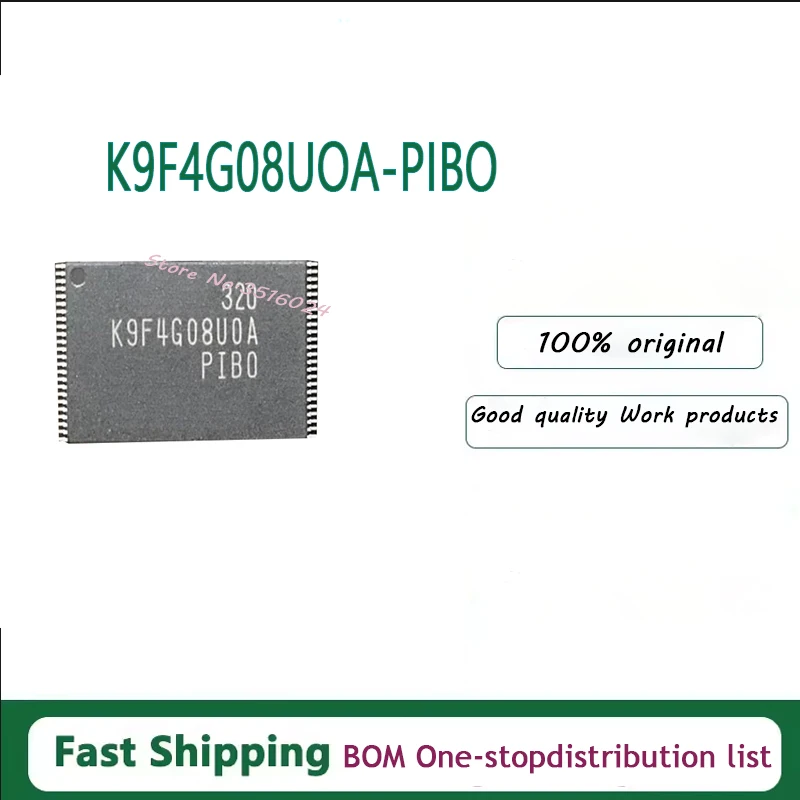 5PCS/lot  TSOP48 K9F4G08U0A-PIB0 K9F4G08UOA-PIBO  100% NEW