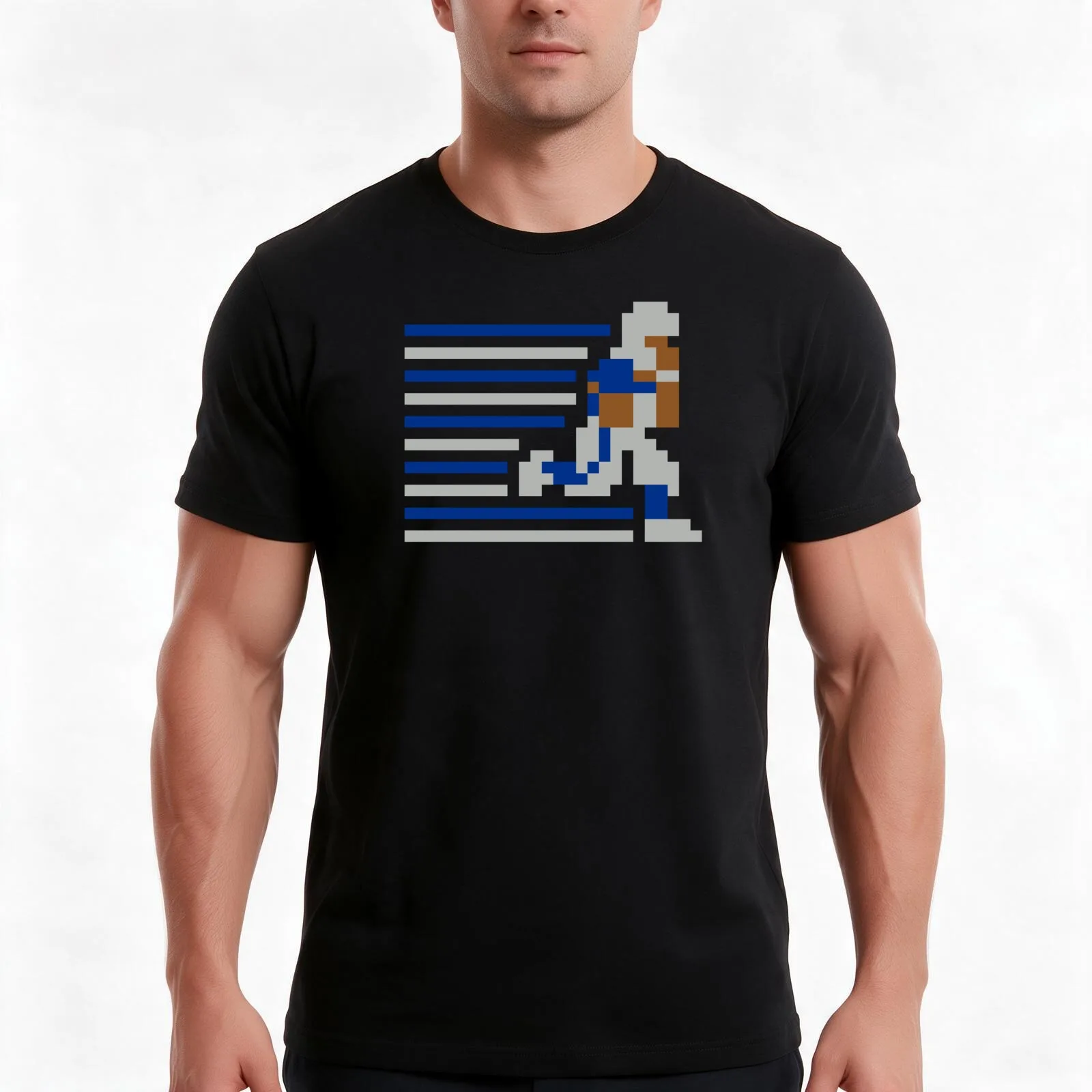 Tecmo Running Back - Seattle (Throwbacks) T-Shirt, Summer Casual Cotton Tee, Oversized Streetwear Tops, Vintage Graphic Print