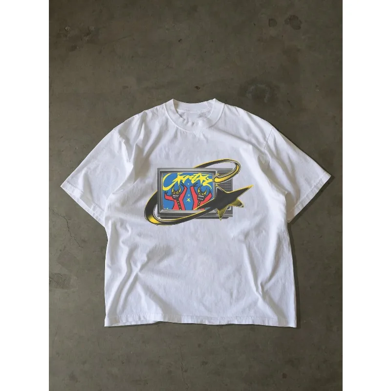 

Alcatraz Summer New Fashion Hip-hop Printed T-shirt Top Unisex Heavy Cotton Streetwear Hip-hop T-shirt Top Fast Delivery