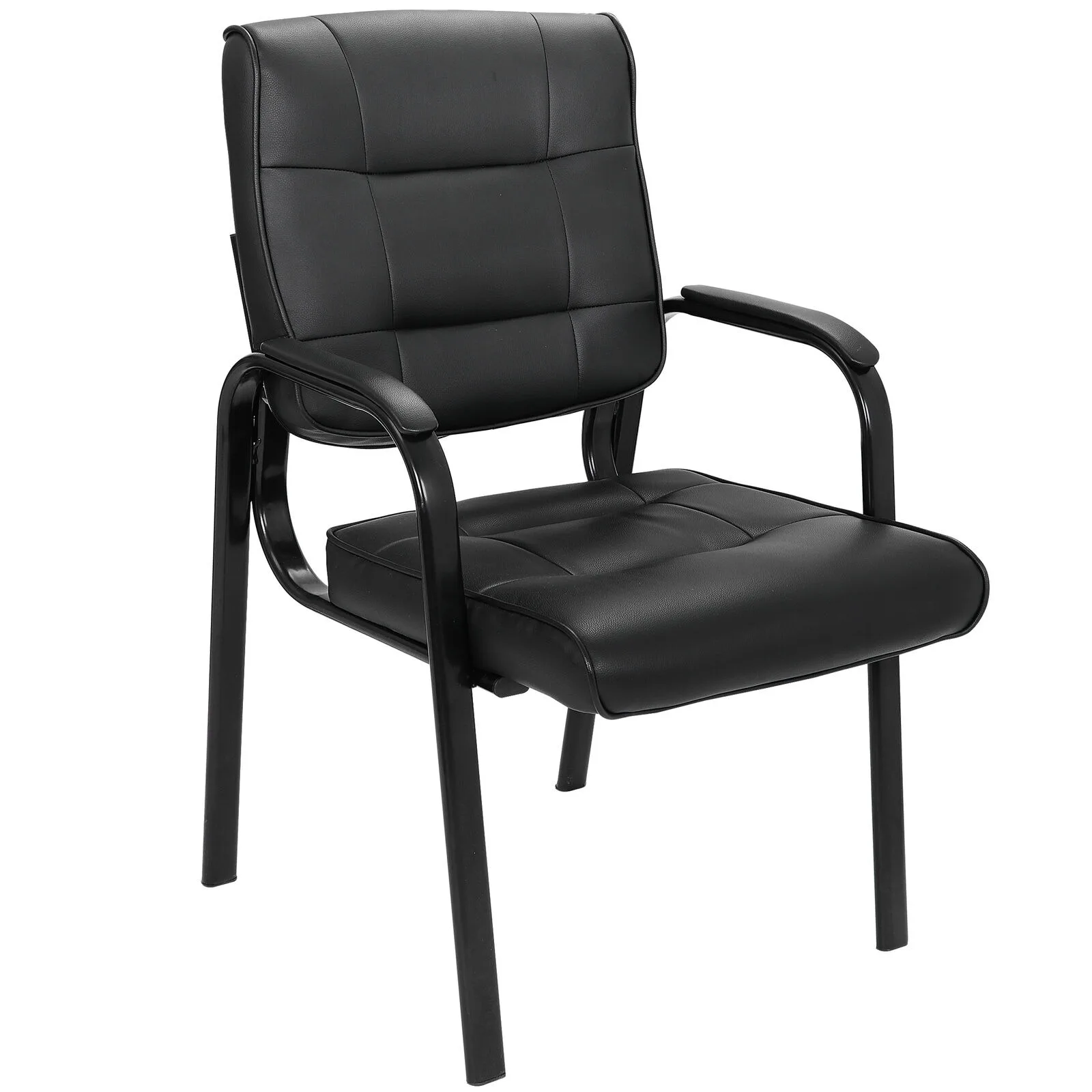 Office Guest Chair Leather Executive Reception Wating Room Chair W/ Metal Frame United States