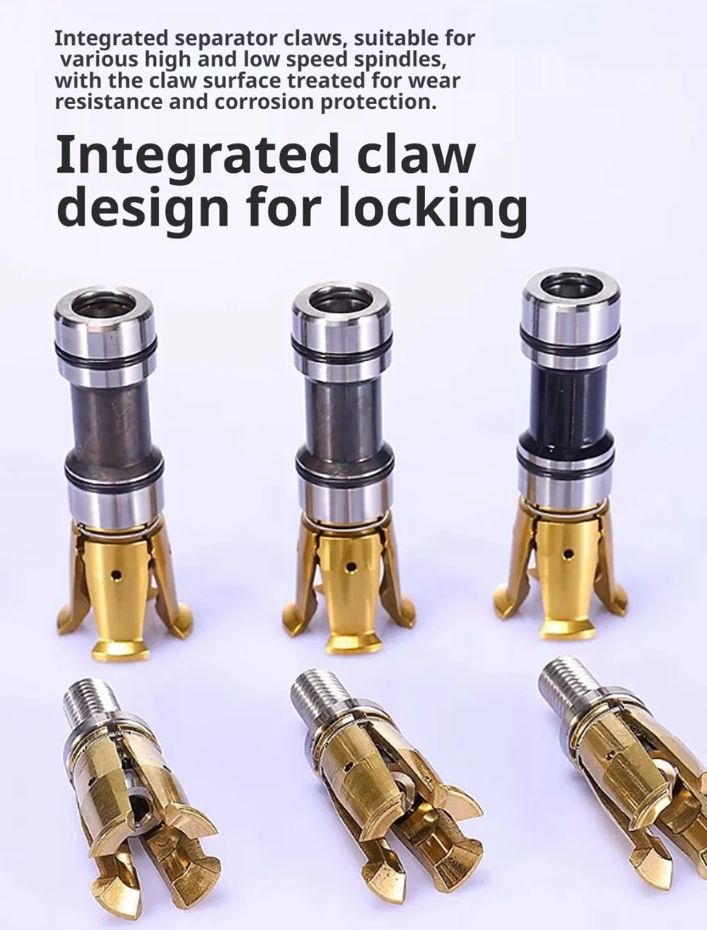 CNC Spannwerkzeughalter Vierklauen-Spannzange Spindelgreifer BT30/40/50-45 ° HSK32/40/50/63 ISO25 Bearbeitungszubehör Drehmaschinen-Spannzange – Detail 5