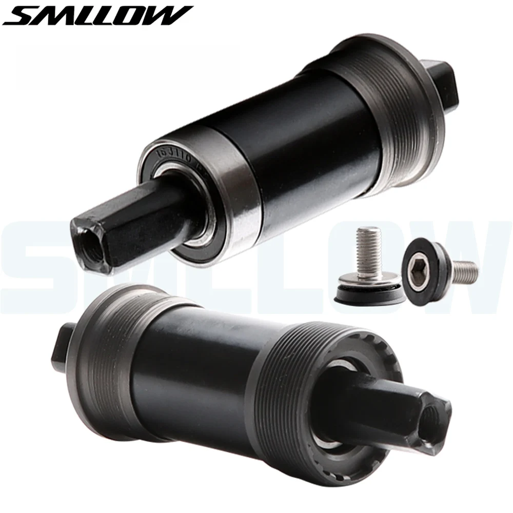 

SMLLOW Bicycle Square Tapered Threaded Bottom Bracket BSA 68x113mm 120mm 122.5mm,118mm for Square Tapered Spindle Crankset