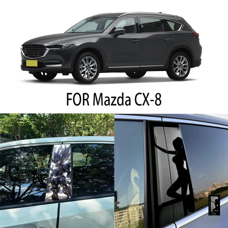 

Door Window Decoration Trims Pillar Posts Stickers Auto Styling For Mazda CX-8 Car accessories