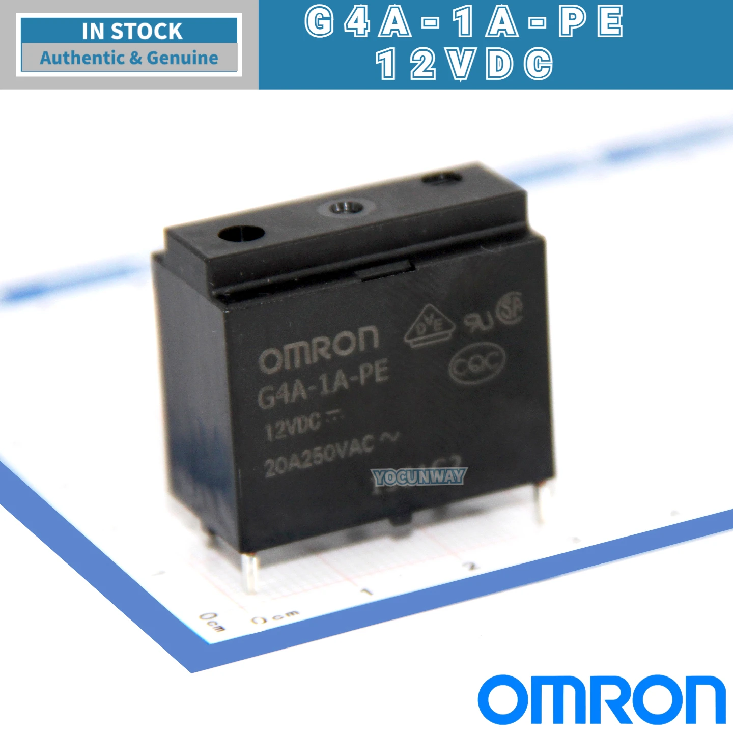 New Authentic Original OMRON Power Relay G4A-1A-PE -E-12VDC 24VDC DC24V DC12V 4 PIN 4pin 20A