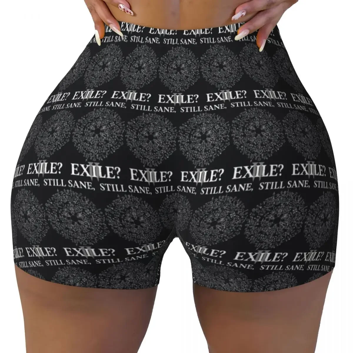 Custom Path Of Exile 2 Still Sane Exile Yoga Shorts Women Gym Workout Running Athletic Volleyball Biker Shorts