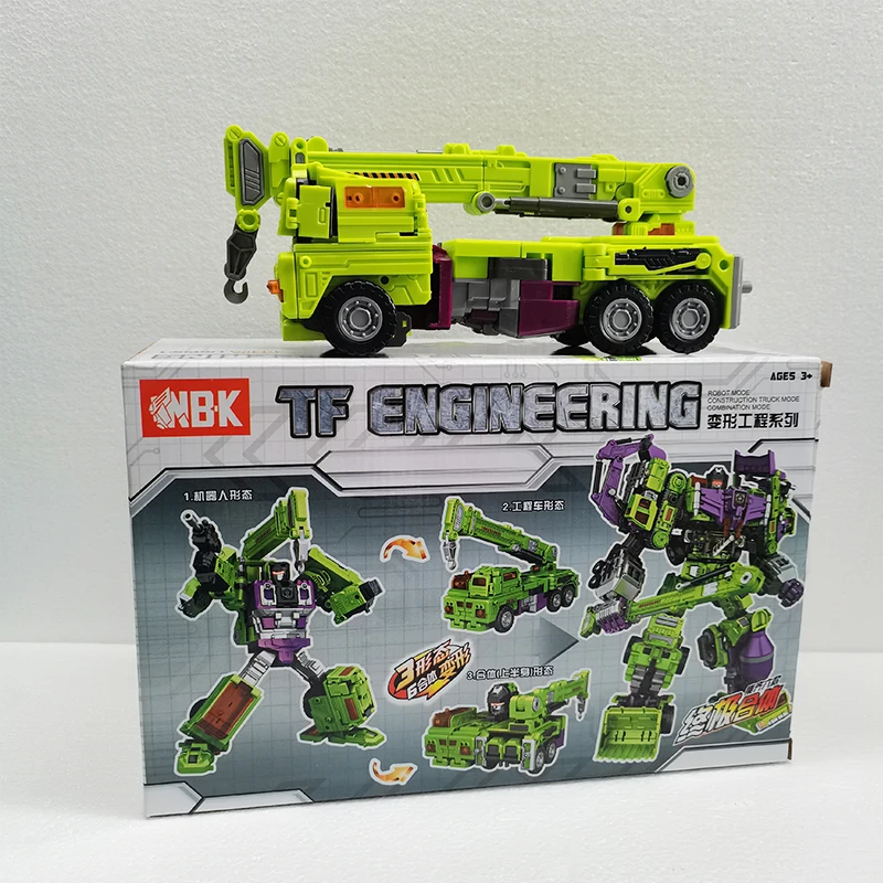 NBK 6IN1 لعبة التحول Devastator Mixmaster Scavenger الزائد Hightower سكرابر معدني Longhaul Skipjack روبوت الشكل