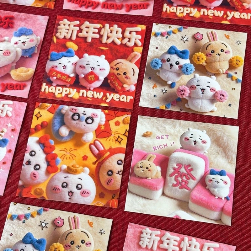 Anime Cartoon Kawaii Chiikawa Red Envelope Fine Workmanship Lucky Money Brightly-coloured Clear Printing Thicken Feel Good New