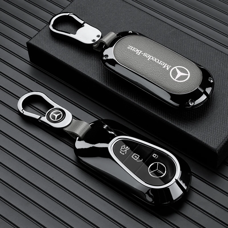 For Mercedes-Benz AMG C-Class S-Class GLC EQE EQS W223 X254 V297 V295 W206 S206 X206 Car Zinc Alloy Key Case Bag Metal Key Shell