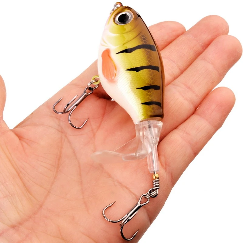 

New Topwater Propeller Tractor Crankbait Rattle 16.6g Strong Treble Hook Long Cast Lifelike Freshwater Fishing Lures Bass Tackle