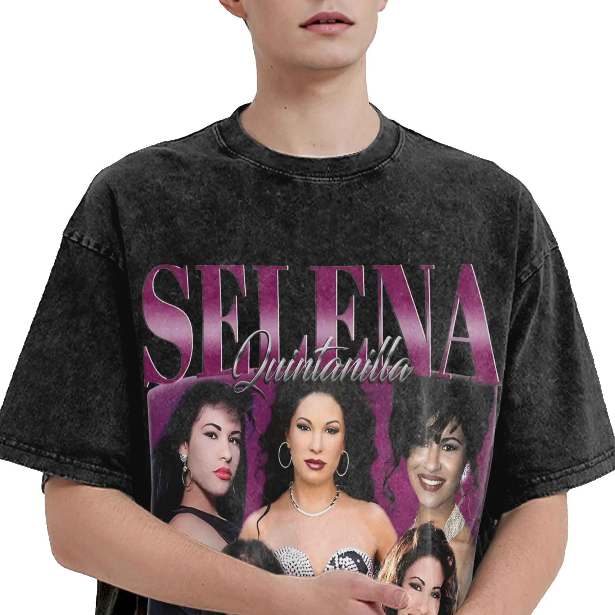Harajuku Washed Shirt Selena quintanilla Merch Fashion T Shirt Oversize  Streetwear Short Sleeve Graphic Printed Tees