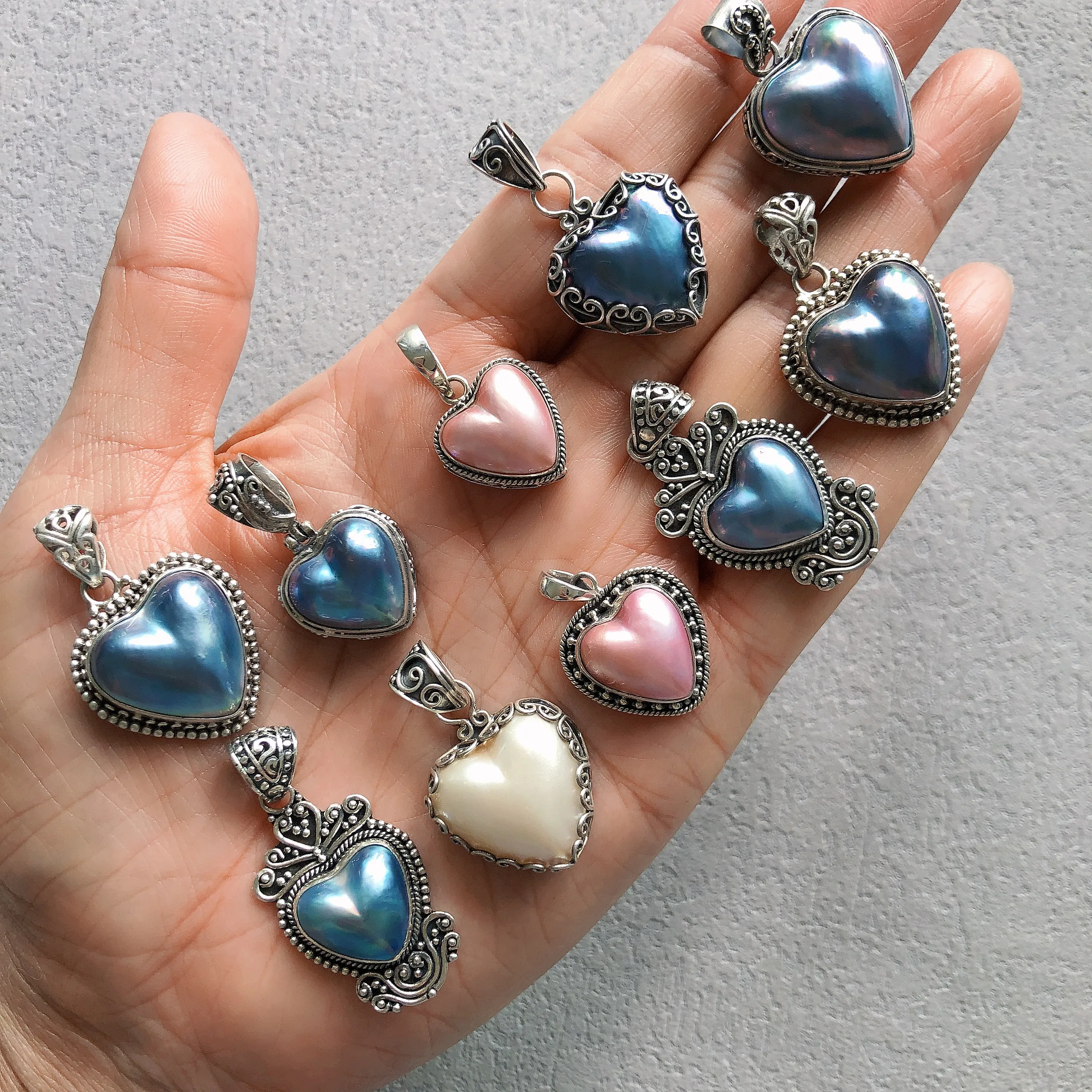 original-design-silver-pendant-with-mabe-pearl-heart-shape-bali-style-fashion-jewelry-new-and-unisex-pendant-necklace
