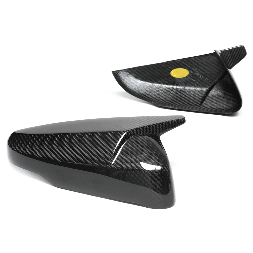 Ox Horn For Cadillac CT5-V CT6  CTS-V ATS-V Dry ​Carbon Fiber Side RearView Mirror Cover Shell Stick on V-Sport Blackwing