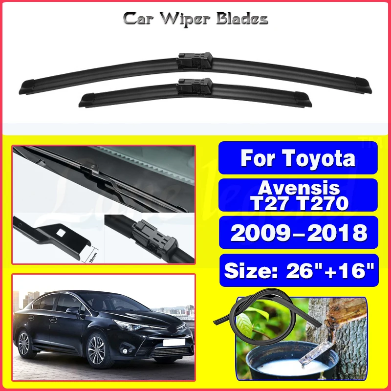 

Wiper Front Wiper Blades For Toyota Avensis T27 T270 2009-2018 Windshield Windscreen Front Window 2014 2015 2016 2017 26"+16"