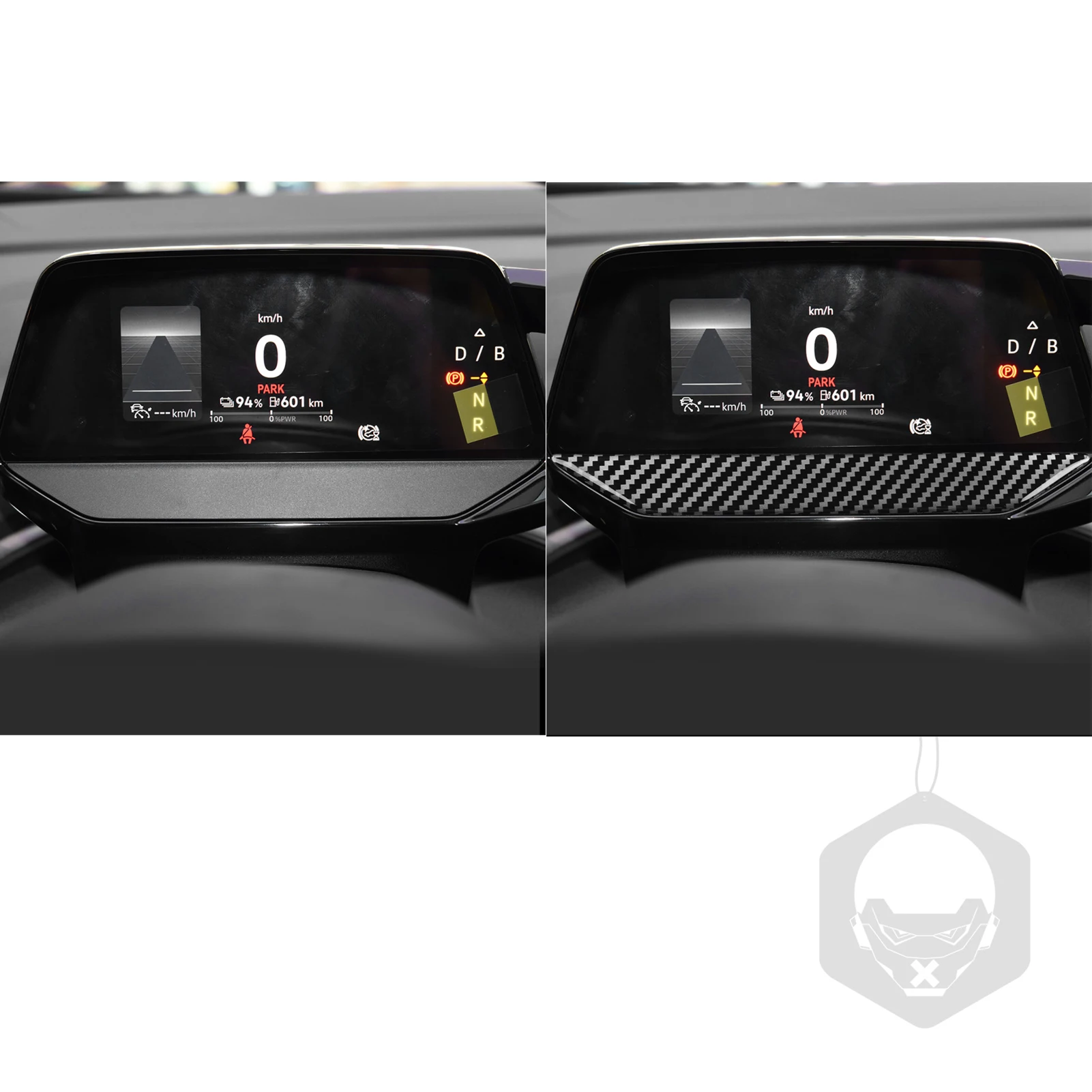 For Volkswagen ID4 Crozz 2021-2026 Carbon Fiber Instrument speedometer lower panel Car Accessories Interior Decorative Stickers