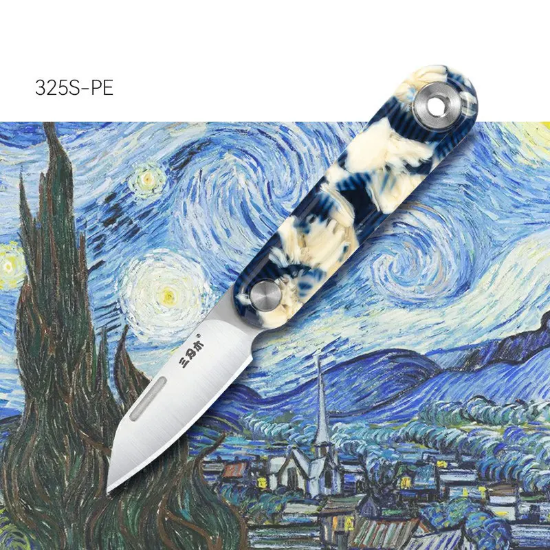 SANRENMU 325S PY/PE جيب سكين للفرد يوميا المنزل مكتب في الهواء الطلق التخييم قطع الفاكهة EDC أداة محمولة 12C27 شفرة السكاكين #3