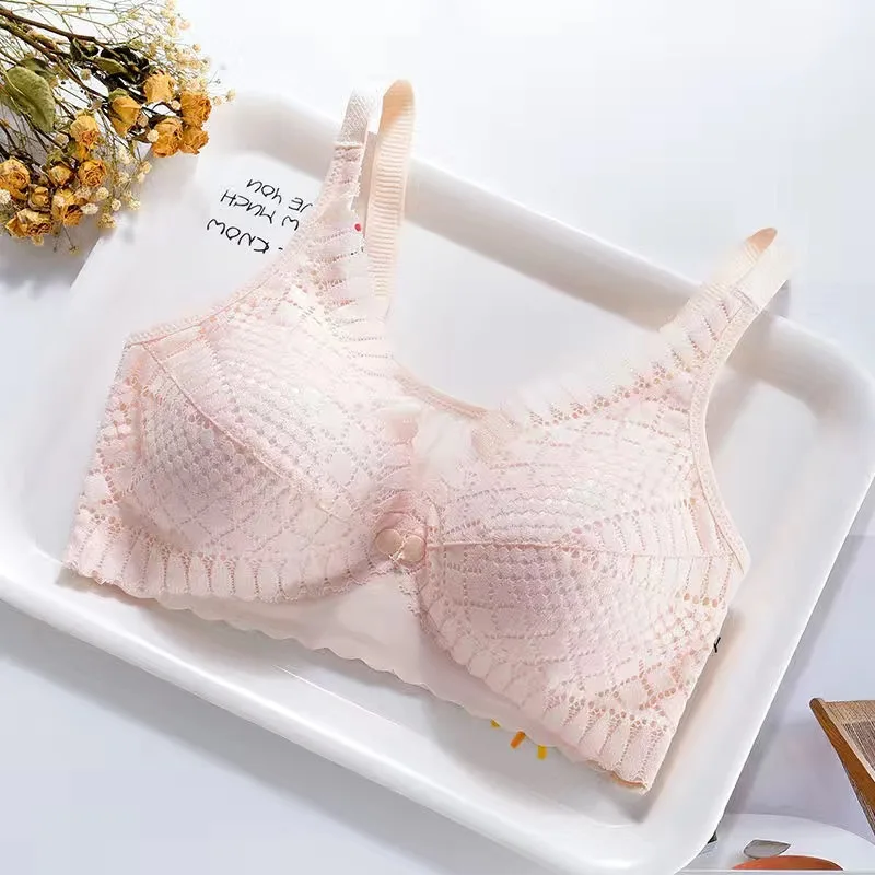 1pcs Breastfeeding Breastfeeding Pregnant Women Breastfeeding Underwear Front Buckle No Buckle Steel Ring Thin Bra Breastfeeding