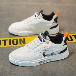 Men's Sneakers Fashion Leather Casual Shoes 2024 Summer Comfortable Breathable Sneakers Street Skateboard Shoes Tenis Masculino