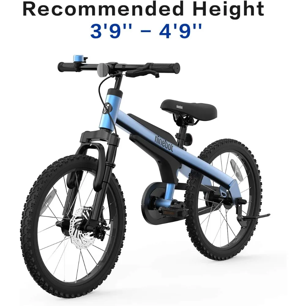 Kids Bike Ages 5-10, w/Aerospace Aluminum Frame, Enclosed Chain, Shock Absorbing Suspension, Disc Brakes and K