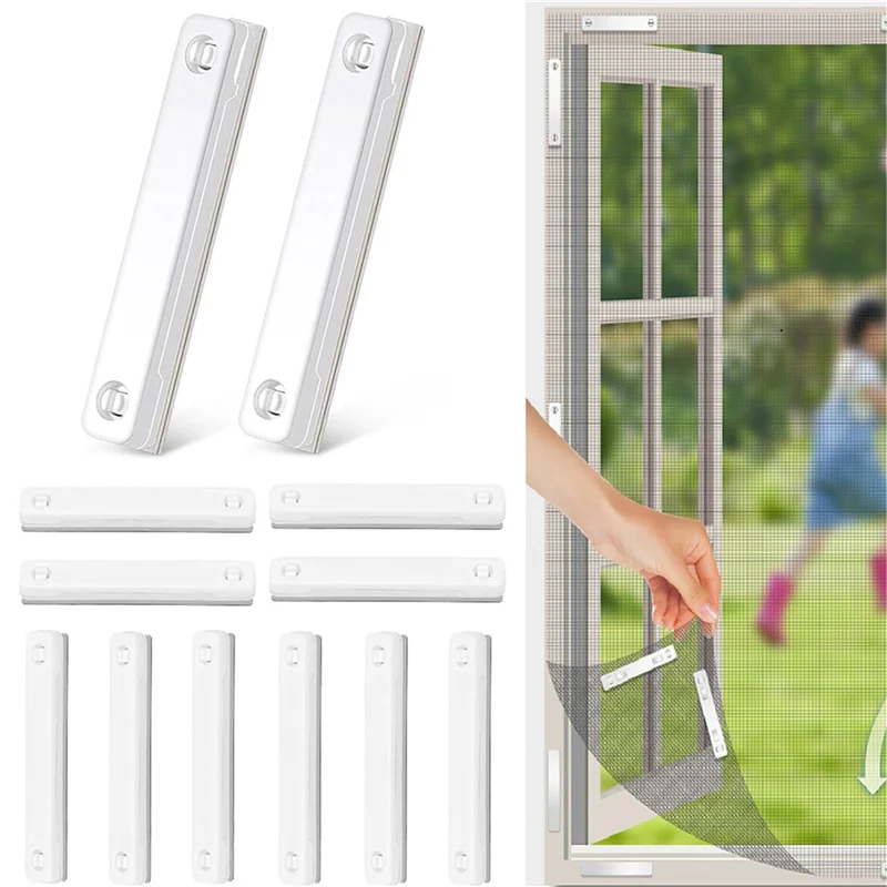 

A69E36PCS White Window Screening Europe No Punching Magnetic Retainer Window Screen Buckle Magnetic Screens Magnet Fixed