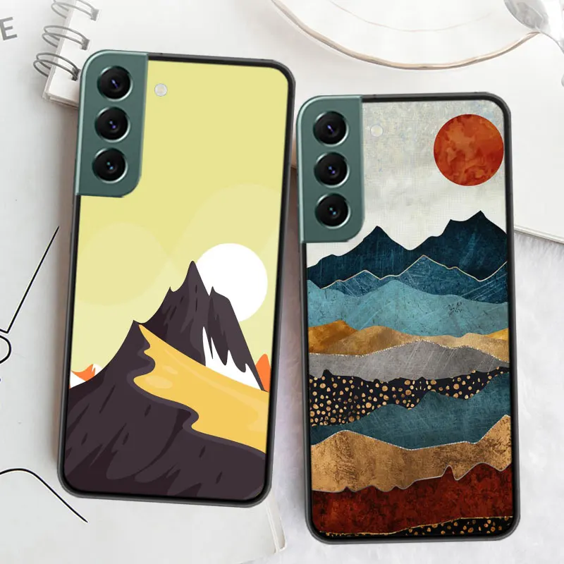 เคสโทรศัพท์โปสเตอร์ธรรมชาติภาพวาดศิลปะแนวนอนสำหรับ Samsung S8 Galaxy Note 20 ultra 10 Lite 9 8 M12 M30S M21 M31 M32 J8 M52