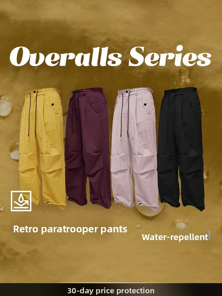 

Мужские рабочие брюки NTED осенней коллекции 2023 в стиле ретро, американские парашютные, прямого кроя, повседневные, широкие, длинные