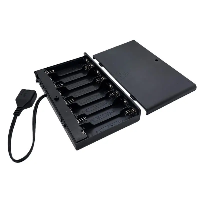 1Pcs USB Mini Power Supply Battery Box With Cover And Switch 8 X AA USB Battery Box For 12V LED Strip Lights