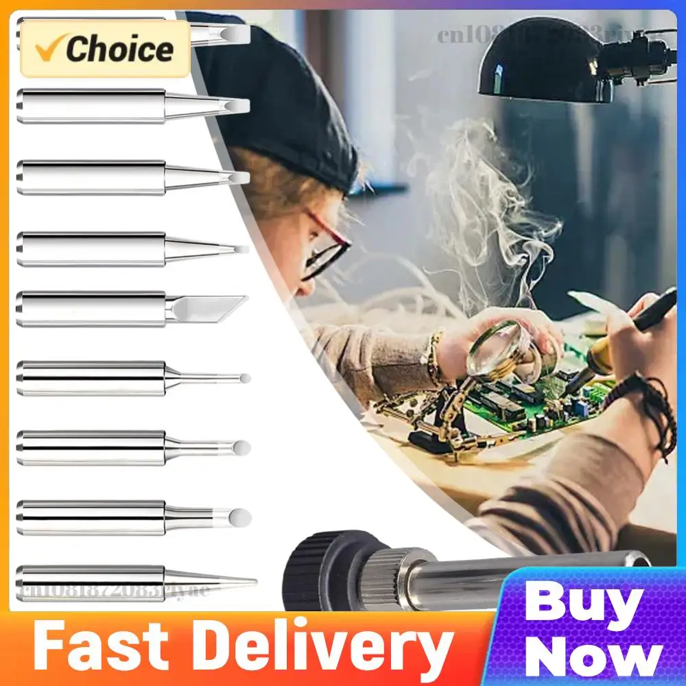 

11 Pcs Soldering Iron Tips with Welding Sleeve 900M Lead-Free Solder Iron Tip Replaceable for Soldering Station
